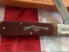 Remington Musket Series 5" Daddy Barlow Knife w/ Derlin Handles Musket shield -NOS in orig box 