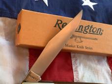 Remington Musket Series 5" Daddy Barlow Knife w/ Derlin Handles Musket shield -NOS in orig box 