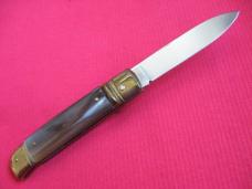 Older Italian Brazilian Horn Leverlock Switchblade Knife