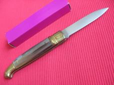 Vintage Italian Brazilian Horn Leverlock Switchblade Knife