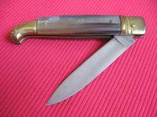Vintage Italian Brazilian Horn Leverlock Switchblade Knife