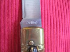 Vintage Italian Brazilian Horn Leverlock Switchblade Knife