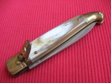 Vintage Italian Brazilian Horn Leverlock Switchblade Knife