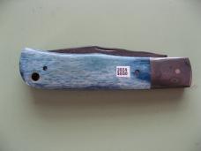 DANIELS FAMILY KNIFE BRANDS-EXCELSIOR KNIFE CO-ALL AMERICAN TRAPPER OLYMPIC BLUE GIRAFFE BONE
