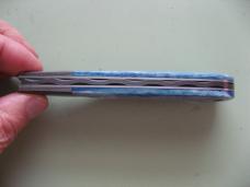 DANIELS FAMILY KNIFE BRANDS-EXCELSIOR KNIFE CO-ALL AMERICAN TRAPPER OLYMPIC BLUE GIRAFFE BONE