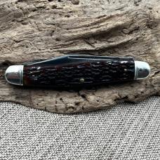 KUTMASTER Knife Made in Utica Ny Usa 3 Blade Stockman Jigged Delrin Handles (49)