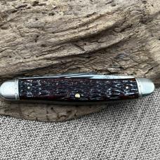 KUTMASTER Knife Made in Utica Ny Usa 3 Blade Stockman Jigged Delrin Handles (49)