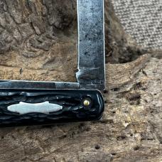 Vintage Remington USA 2 blade jack black handle folding  pocket knife (53)