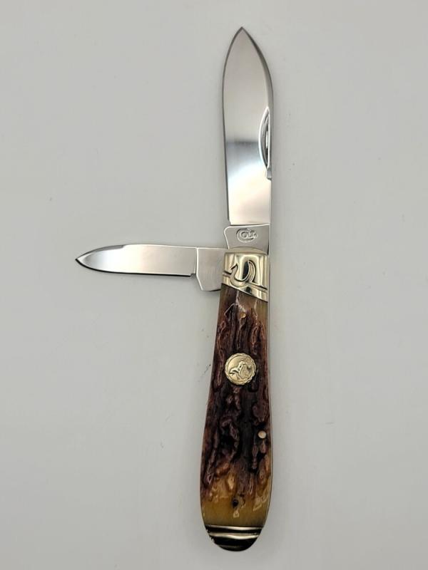  Colt CT206 2 Blade Brown Jigged Stag Bone Teardrop Knife    #45