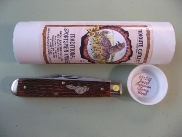 GEC 871223 ENGLISH JACK BEAVER TAIL JIGGED BRAZILIAN CHERRY #1 GEC 871223 ENGLISH JACK BEAVER TAIL JIGGED BRAZILIAN CHERRY #1
