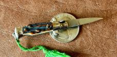 Beautiful 1970’s Imitation Stag Miniature Switchblade Knife, Keychain Size, Italy