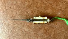 Beautiful 1970’s Imitation Stag Miniature Switchblade Knife, Keychain Size, Italy