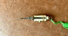 Beautiful 1970’s Imitation Stag Miniature Switchblade Knife, Keychain Size, Italy