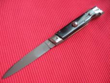 Vintage Italian INDIANA 8" Slant Bolster HORN Switchblade Knife