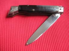 Vintage Italian INDIANA 8" Slant Bolster HORN Switchblade Knife
