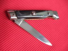 Vintage Italian INDIANA 8" Slant Bolster HORN Switchblade Knife