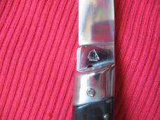 Vintage Italian INDIANA 8" Slant Bolster HORN Switchblade Knife