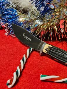 Queen Cutlery #98 1972-1976 "Skinner" Model Hunting Knife - Imitation Winterbottom Bone