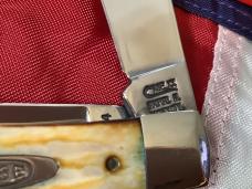 Case xx Trapper Knife Mdl# SC6254 SS, Roman Numerial tang stamp, Nice Torched Bone Handles -NOS