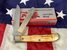Case xx Trapper Knife Mdl# SC6254 SS, Roman Numerial tang stamp, Nice Torched Bone Handles -NOS