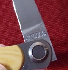 First generation Paul knife from Gerber, model 2PM, #1 stamped inside , MICARTA CHECK OR MONEY ORDER