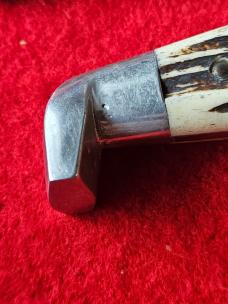 Queen Cutlery #82 Hunting Knife - Brown Winterbottom Bone - 1980s