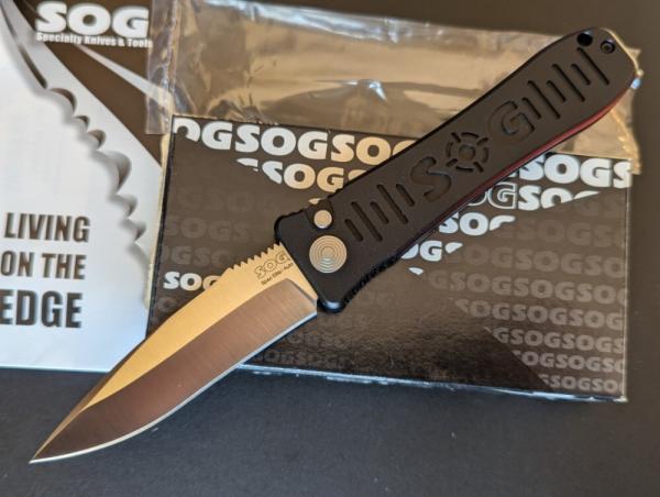SOG Spec Elite I Automatic Knife (3.5" Satin) SE-51 Made in USA
