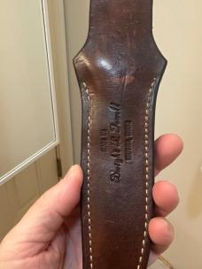 1979 Dwight Towell 410SS Engraved Fixed Blade w/ Towell embossed sheath. Beautiful & Spotless knife!
