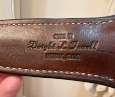 1979 Dwight Towell 410SS Engraved Fixed Blade w/ Towell embossed sheath. Beautiful & Spotless knife!