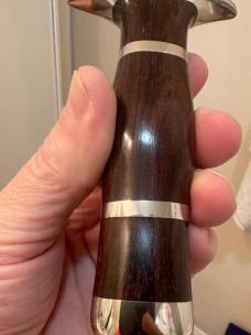 1979 Dwight Towell 410SS Engraved Fixed Blade w/ Towell embossed sheath. Beautiful & Spotless knife!