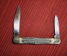 Vintage Queen #47 USA Imitation Winterbottom Half Whittler Knife With Inverted Tang Stamp 1973-1975