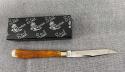 Queen Cutlery – 1995 NKCA Youth Knife – Slimline Brown Bone – NIB