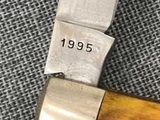 Queen Cutlery – 1995 NKCA Youth Knife – Slimline Brown Bone – NIB