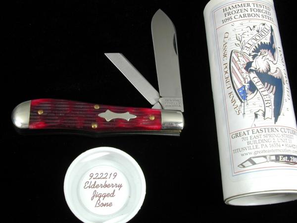 Great Eastern Cutlery Elderberry Jigged Bone Eureka Jack Knife 922219 1095 Carbon Steel Great Eastern Cutlery Elderberry Jigged Bone Eureka Jack Knife 922219 1095 Carbon Steel
