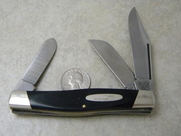 Buck 307 USA Saw Cut Black Stockman Knife c.1975-1985 Buck 307 USA Saw Cut Black Stockman Knife c.1975-1985
