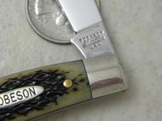 Robeson Shuredge USA Green Bone Muskrat Knife 1 of 400