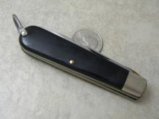 Camillus New York USA Slick Black Electrician's Linerlock Knife 