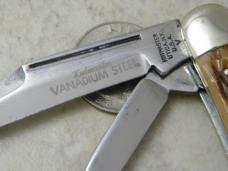 Kutmaster Utica NY USA V (Vanadium Steel) Bone Stockman Knife