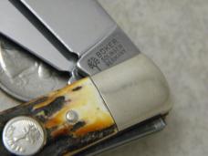 Boker Solingen Germany Stag Trapper Knife