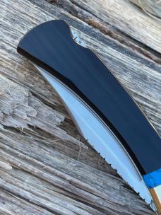 BUCK 110 LEROY REMER & WBC ** BUFFALO HORN DEER INLAY RRR KNIVES #1