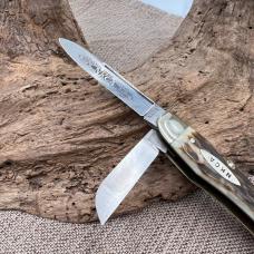 Hen & Rooster Bertram Cutlery Solingen Germany, Bone, NKCA 1980, #3000 / 12,000, Stockman (50)
