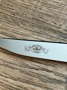 GREAT EASTERN CUTLERY H73110 ANTIQUE AMBER BONE FIXED BLADE  2010 IST year release of fixed blades