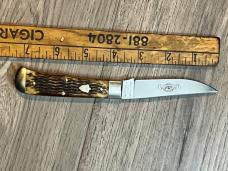 GREAT EASTERN CUTLERY H73110 ANTIQUE AMBER BONE FIXED BLADE  2010 IST year release of fixed blades