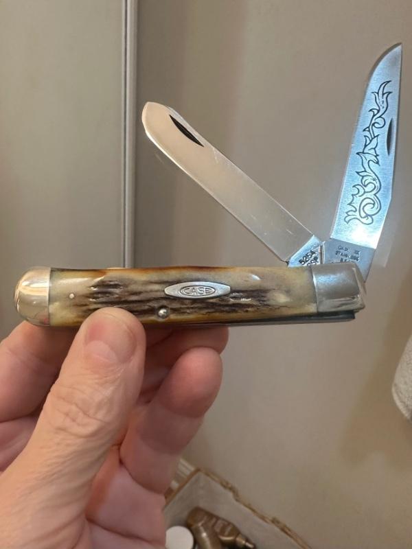 1977 Case XX Stag Trapper *(VARIANT)* 5254 SSP. Beautiful & unique combo with documented stamp error