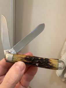 1977 Case XX Stag Trapper *(VARIANT)* 5254 SSP. Beautiful & unique combo with documented stamp error