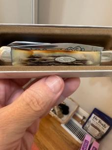 1977 Case XX Stag Trapper *(VARIANT)* 5254 SSP. Beautiful & unique combo with documented stamp error