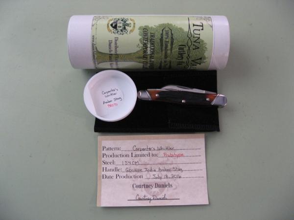 TUNA VALLEY 2016 CARPENTER'S WHITTLER PROTOTYPE TUNA VALLEY 2016 CARPENTER'S WHITTLER PROTOTYPE