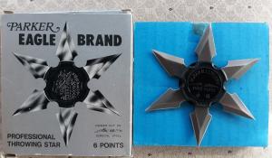 vintage 80's Parker Eagle Brand Professional Throwing Star Japan