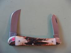  DANIELS FAMILY KNIFE BRANDS-TITUSVILLE CUTLERY-ROOSTER COMB-BURNT STAG #2
