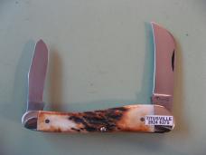   DANIELS FAMILY KNIFE BRANDS-TITUSVILLE CUTLERY-ROOSTER COMB-BURNT STAG #3